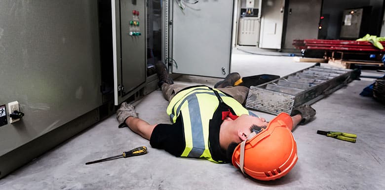 Electrocuted construction worker