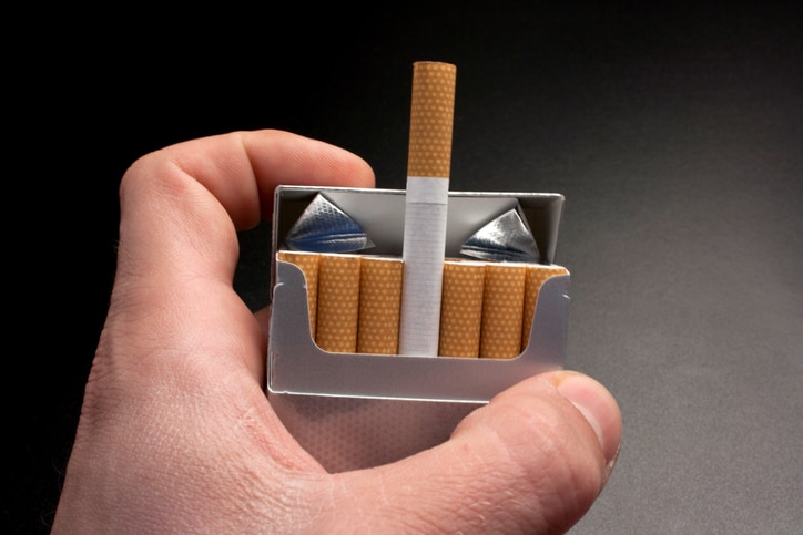Cigarettes in new pack