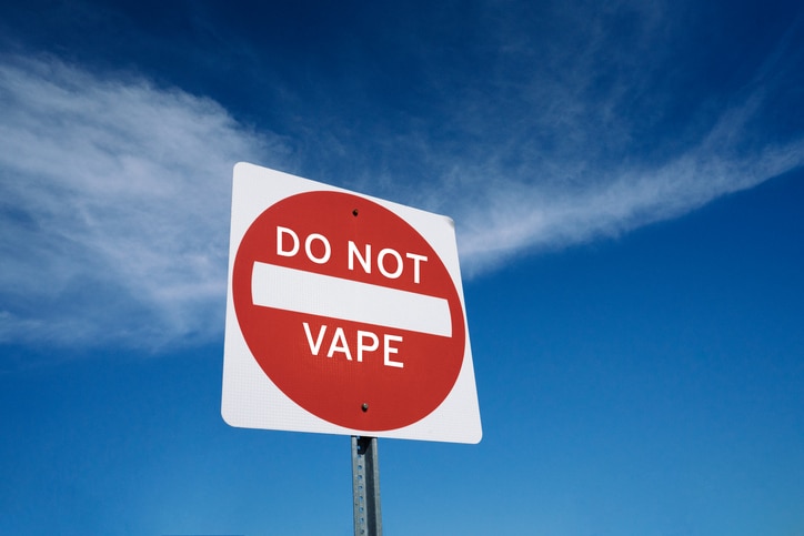 dot not vape sign