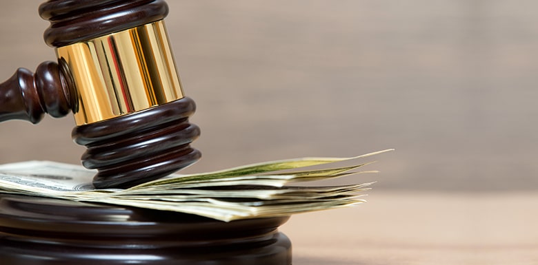 gavel and cash