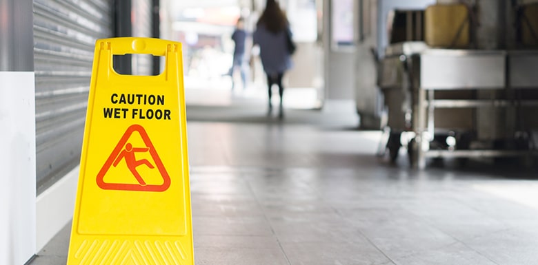 caution wet floor sign